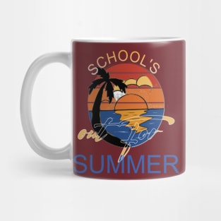 cute retro last day of school school's out for summer teacher Mug